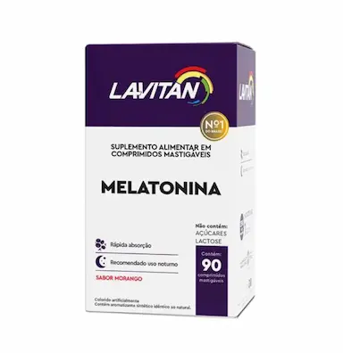 LAVITAN MELATONINA MORANGO CIMED COM 90 COMPRIMIDOS MASTIGáVEIS PRODUTO ISENTO RDC 27/10