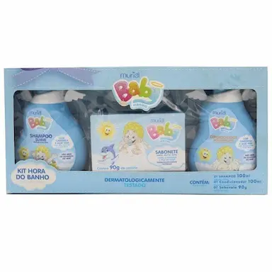 KIT HORA DO BANHO MURIEL BABY MENINO SH+COND+SABONETE