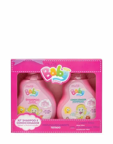 KIT MURIEL BABY MENINA SHAMPOO 100ML+CONDICIONADOR 100ML