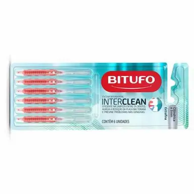 ESCOVA INTERDENTAL BITUFO INTERCLEAN CILINDRICA 3MM 06UN VM
