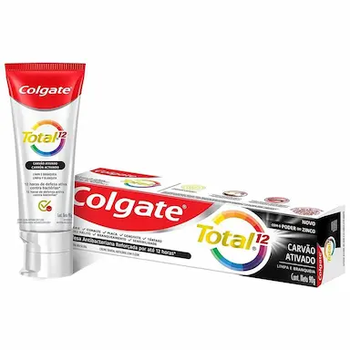 CREME DENTAL COLGATE TOTAL 12 CARVÃO ATIVADO 90G