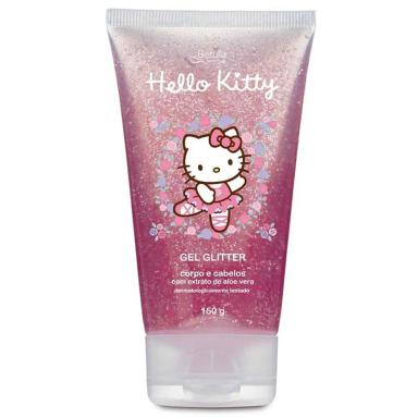 GEL INFANTIL CABELO E CORPO GLITTER HELLO KITTY 180GR