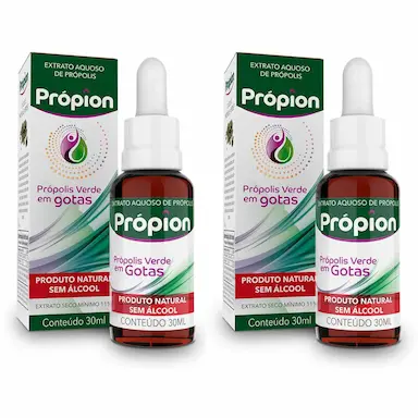 KIT 2UNI PRóPION GOTAS - EXTRATO DE PRóPOLIS VERDE 11% (30ML) - BALDONI