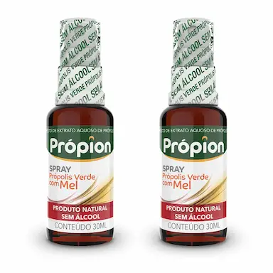 KIT 2UNI PRóPION SPRAY - PRóPOLIS COM MEL SEM ÁLCOOL (30ML) - BALDONI
