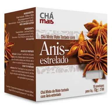CLINICMAIS CHá MATE TOSTADO ANIS-ESTRELADO 10 SACHêS 10G - CHá MAIS