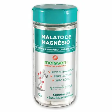 MALATO DE MAGNéSIO 500MG 120 CáPSULAS - MEISSEN