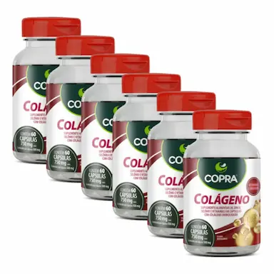 KIT 6UNI COLáGENO COM VITAMINAS E MINERAIS 60 CáPS - COPRA