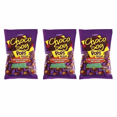 3UNI POPS PASSAS 40GR - CHOCOSOY