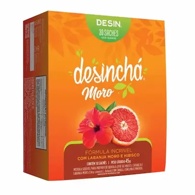 DESINCHA MORO (LARANJA E HIBISCO) 30 SACHES - DESINCHá