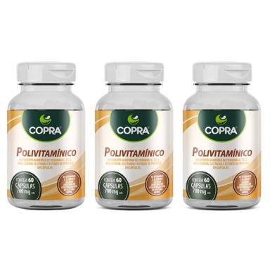 KIT 3UNI POLIVITAMINICO VIT. C, D, E, ZINCO, SELENIO 60 CáPS - COPRA