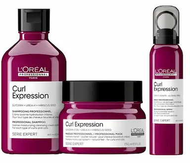 KIT L'ORÉAL PROFESSIONNEL CURL EXPRESSION SHAMPOO+MÁSCARA+DRYING ACCELERATOR