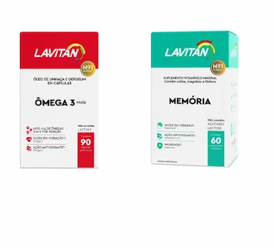 KIT LAVITAN ÔMEGA 3 COM 90CAPS + LAVITAN MEMóRIA - CIMED