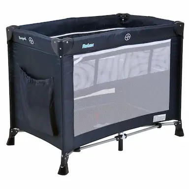 BERçO PORTATIL CERCADO BURIGOTTO RELAX COM MOSQUITEIRO ATé 15 KG DARK BLUE AZUL