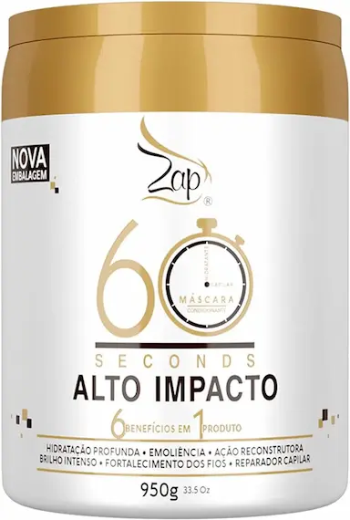MASCARA ALTO IMPACTO 60 SEGUNDOS ZAP COSMéTICOS 950G