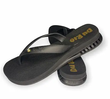 CHINELO FEMININO ORTOPéDICO DURIO AIR INDICADO PARA ESPORãO E FASCITE PLANTAR 37/38 Preto