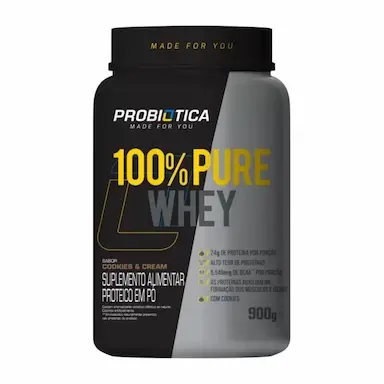 100% PURE WHEY (900G) PROBIOTICA - SABOR COOKIES