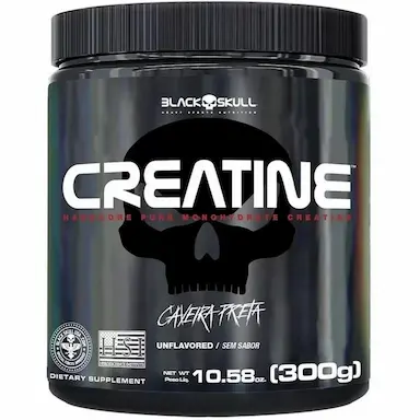CREATINA MONOHIDRATADA 100% PURA (300G) BLACK SKULL
