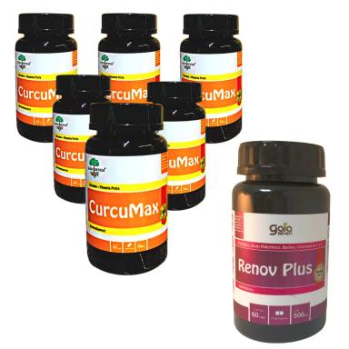 KIT COM 6 CURCUMA + COLÁGENO BIOTINA ÁCIDO HIALURÔNICO