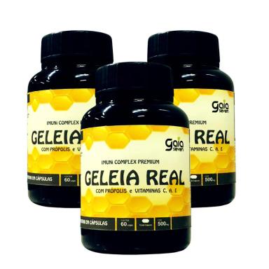 GELEIA REAL EM CáPSULA COM VITAMINAS E PRóPOLIS180 CPS - PARA IMUNIDADE, VíRUS E BACTéRIAS