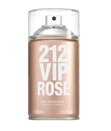 212 VIP ROSE CAROLINA HERRERA  250 ML BODY SPRAY FEMININO