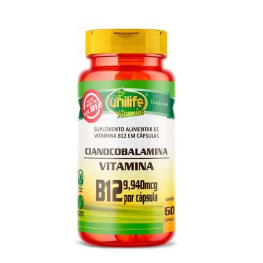 VITAMINA B12 CIANOCOBALAMINA 60 CáPSULAS UNILIFE
