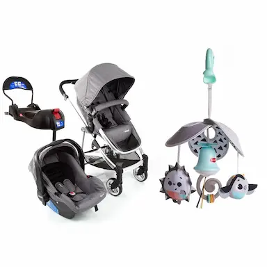 TRAVEL SYSTEM EPIC LITE TRIO INFANTI - GREY STEEL + MINI MOBILE PACK  GO - MAGICAL TALES