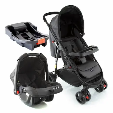 TRAVEL SYSTEM NEXUS 3.0 TRIO COSCO PRETO POá