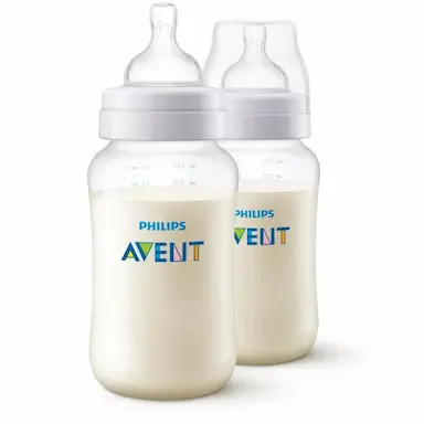 KIT DUPLO MAMADEIRA ANTI-COLIC TRANSPARENTE 330ML PHILIPS AVENT