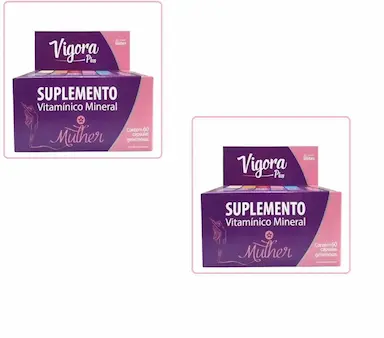 KIT 2 SUPLEMENTO VITAMINICO MULHER COM 60CAPS - VIGORA PLUS