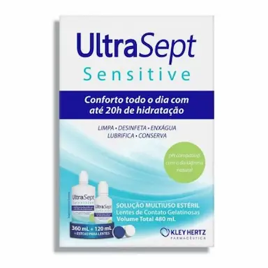 LIMPEZA PARA LENTES DE CONTATO ULTRASEPT 480ML - KLEY HERTZ