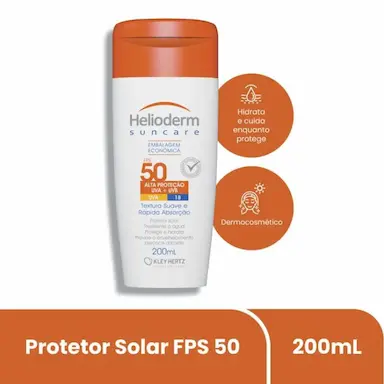 PROTETOR SOLAR HELIODERM FPS 50 COM 200ML - KLEY HERTZ