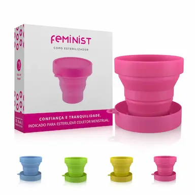 COLETOR MENSTRUAL MICROONDAS FEMINIST - CORES SORTIDAS