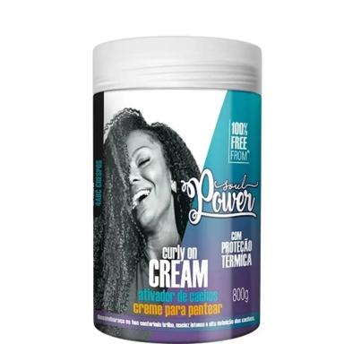 SOUL POWER CURLY ON CREAM ATIVADOR DE CACHOS CREME PARA PENTEAR 800G