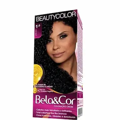 TINTA BEAUTY COLOR KIT BELA&amp;amp;AMP;COR COLORAçãO 1.0 PRETO ÔNIX