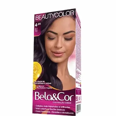 BEAUTY COLOR KIT BELA&amp;amp;AMP;COR COLORAçãO CREME 4.20 VIOLETA INTENSO