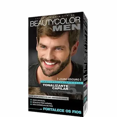 BEAUTYCOLOR MEN KIT TONALIZANTE CAPILAR SEM AMôNIA LOURO ESCURO