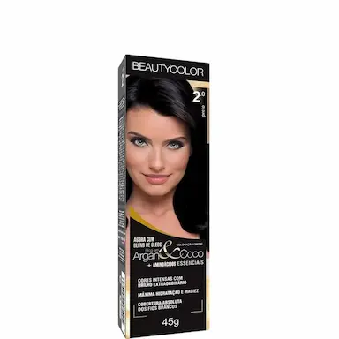 TINTA BEAUTY COLOR COLORAçãO INDIVIDUAL CREME 45G 2.0 PRETO