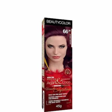 TINTA BEAUTY COLOR COLORAçãO CREME 66.26 MARSALA INFALíVEL 45G