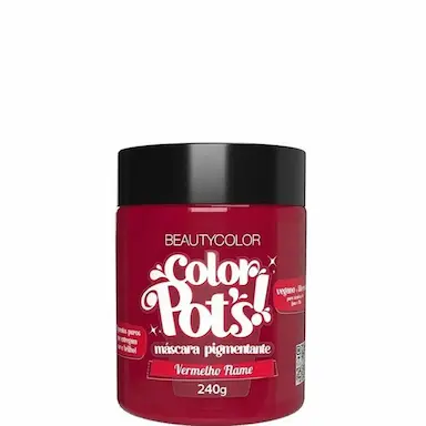 BEAUTYCOLOR COLOR POTS MáSCARA PIGMENTANTE VERMELHO FLAME 240G