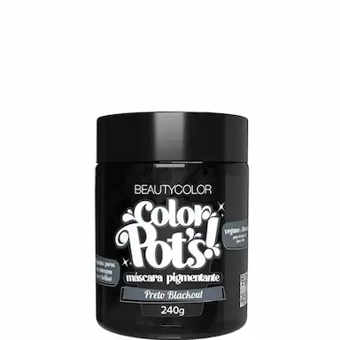 BEAUTYCOLOR COLOR POTS MáSCARA PIGMENTANTE PRETO BLACKOUT 240G