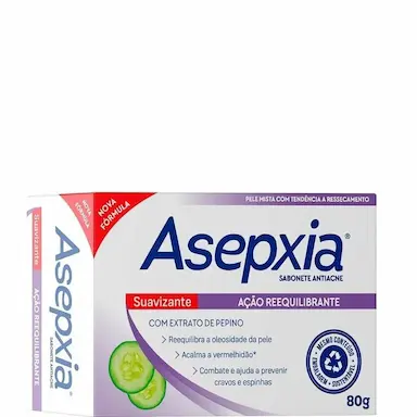 ASEPXIA SABONETE ANTIACNE SUAVIZANTE AçãO REEQULIBRANTE 80G.
