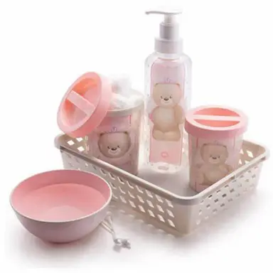 KIT HIGIENE DECORADO PLASUTIL Ursa Rosa