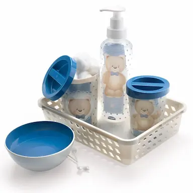 KIT HIGIENE DECORADO PLASUTIL Urso Azul