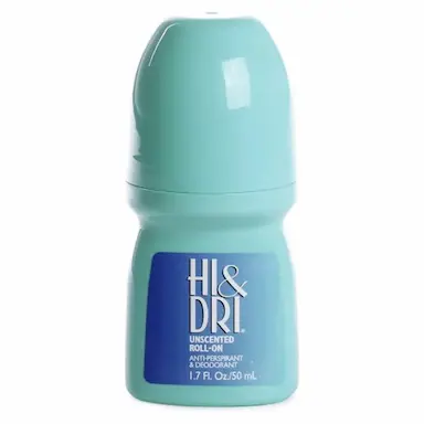 DESODORANTE HI &amp;amp;AMP; DRI ROLL-ON UNSCENTED 50ML