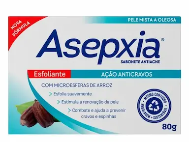 SABONETE BARRA ASEPXIA ESFOLIANTE AçãO ANTICRAVOS 80G