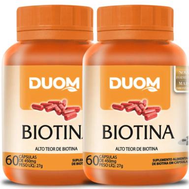 COMBO 2 BIOTINA CABELO, PELE E UNHAS 60 CAPS CADA 120 TOTAL