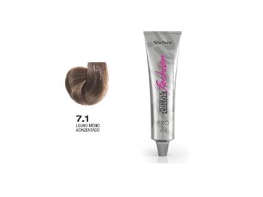 COLORAçãO CREME INTENSIV COLOR PRO 7.1 LOURO MéDIO ACINZENTADO 60G VITA DERM