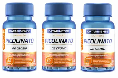 KIT 3UNI PICOLINATO DE CROMO 60 CPS - CATARINENSE