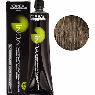 COLORAçãO INOA 7.13 LOURO ACINZENTADO DOURADO LOREAL
