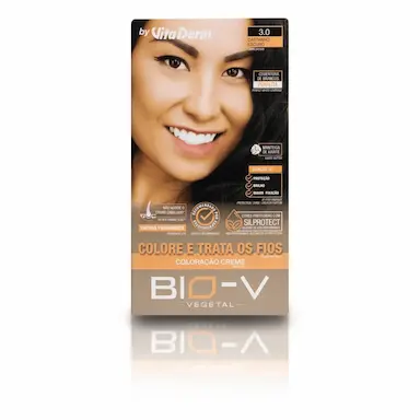 COLORAçãO CREME BIO-V VITA DERM 3.0 CASTANHO ESCURO